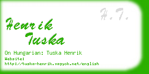 henrik tuska business card